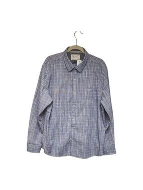 Stitch Fix Flag & Anthem Men's Chambray Blue Striped Pocket Button-Up Shirt XL